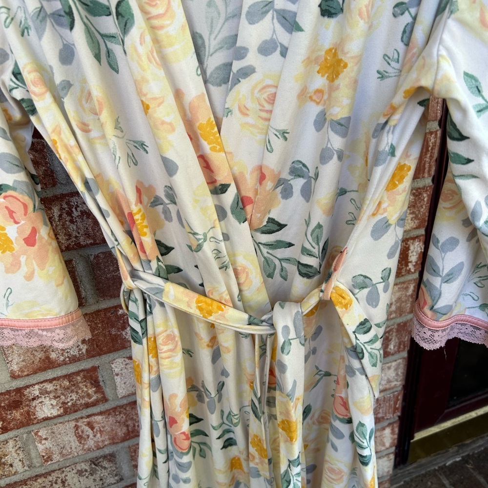 Body Touch Open Front Belt Tie Robe Size M - Picture 2 of 6